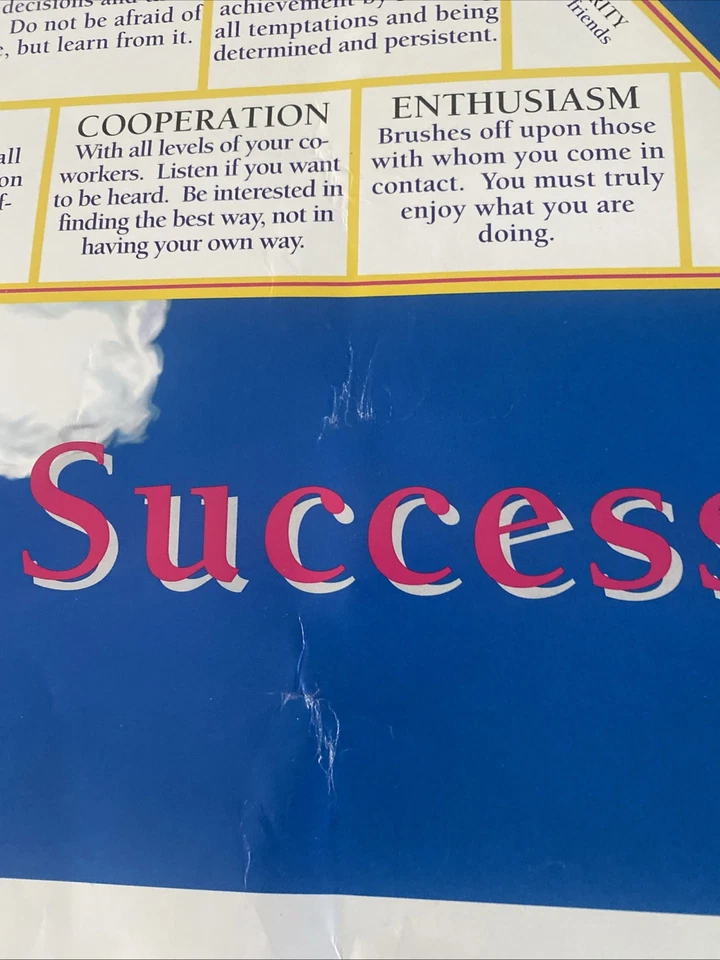 JOHN PÔSTER DE MADEIRA ASSINADO À MÃO PIRÂMIDE DO SUCESSO MUITO RARO - Imagem 4 de 4