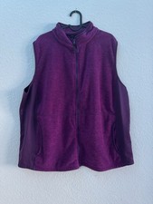 Sports Damen Fleecejacke Weste Violett Gr. XXL Outdoor Warm, Seitentaschen