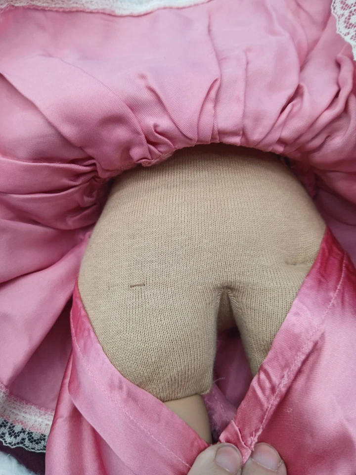 Muñeca Heidi Ott Vintage 18-20" Ropa Original Pelo Negro, Ojos Azules, Hoyuelos Foto 3 de 4