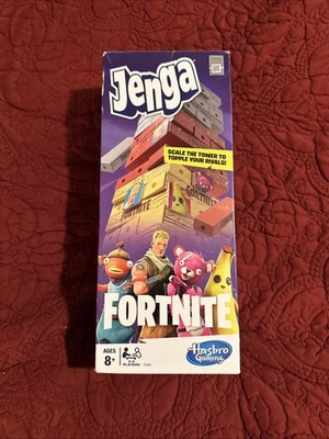 Jenga Fortnite Board Game Hasbro Gaming E9480 Ages 8+ 2-4 Players Box Wear Toy