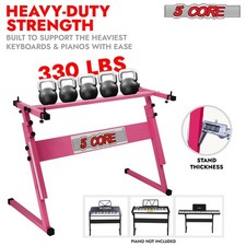 5 Core Keyboard Stand Adjustable 21 - 33" Electric Piano Riser 330Lb Capacity