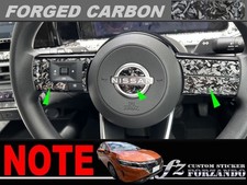 Note E13 steering panel cover 2 forged carbon pattern vehicle specific cut stick