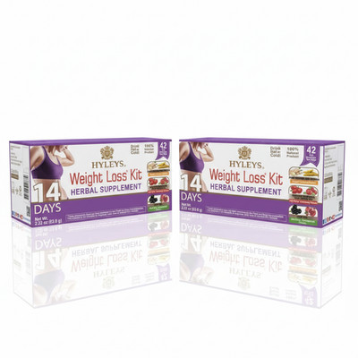 (2-PACK BUNDLE) Hyleys 14 Day Weight Loss Tea 42 CT Herbal Supp. (84 TEA BAGS)