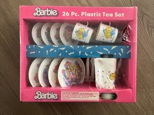 Barbie 26 Pc Plastic Tea Set Chilton-Globe Mattel 1989