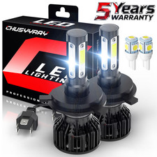 Fits Honda Jazz 2001-2019 H4 LED Headlight 6000K High Low Beam Headlamp Bulbs