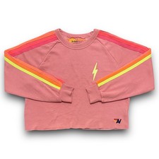 AVIATOR NATION WOMEN  S BOLT CROP SWEATSHIRT SIZE LARGE NWOT