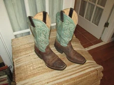 Shyanne Zero Gravity Western Cowgirl Boots Green Brown Women’s Size 8 M