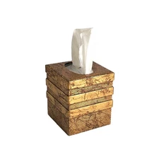 Hollywood Regency Mid Century Modern Metal Tissue Box Cover