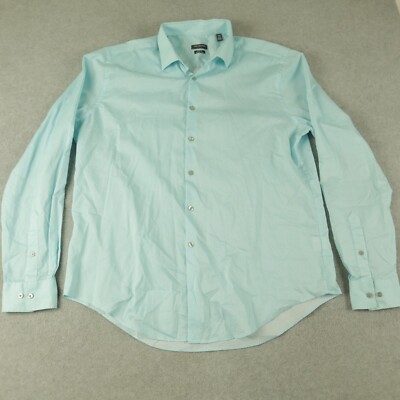 Van Heusen Shirt Mens XL Studio Slim Fit Wrinkle Free Casual Button Long  Sleeve | eBay