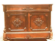 commode secrétaire Napoléon III en palissandre dessus marbre .XIX siècle.