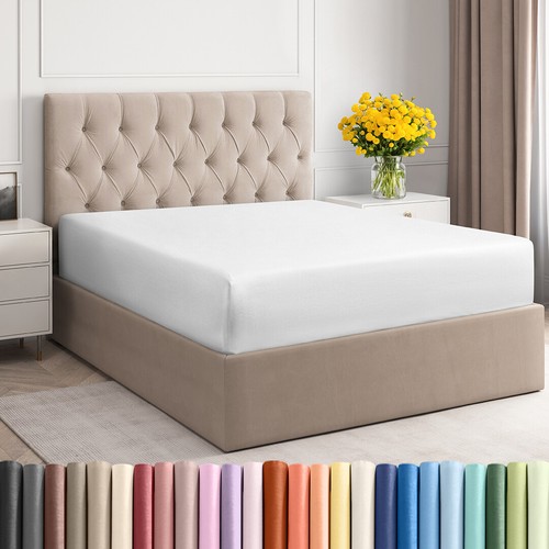 Hotel Luxury Single Fitted Sheet Only, Extra Soft & Wrinkle Free by CGK Linens - Bild 1 von 45