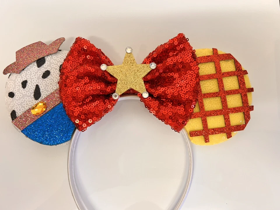 Disney Toy Story Sequence Bow Headband Ears Minnie Mickey Mouse Fancy Dress  - Image 3 of 4