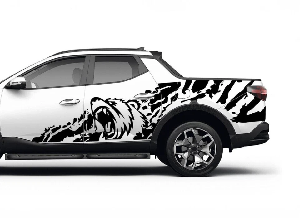 Oso animales salvajes calcomanía pegatina diseño gráfico vinilo kit para Hyundai Santa Cruz Foto 2 de 4