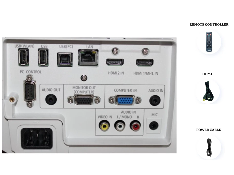 NEC UM330X 3LCD Projector WXGA 3300 Lumens UST 1080p HDMI w/Remote + EXTRA LAMP - Image 4 of 4