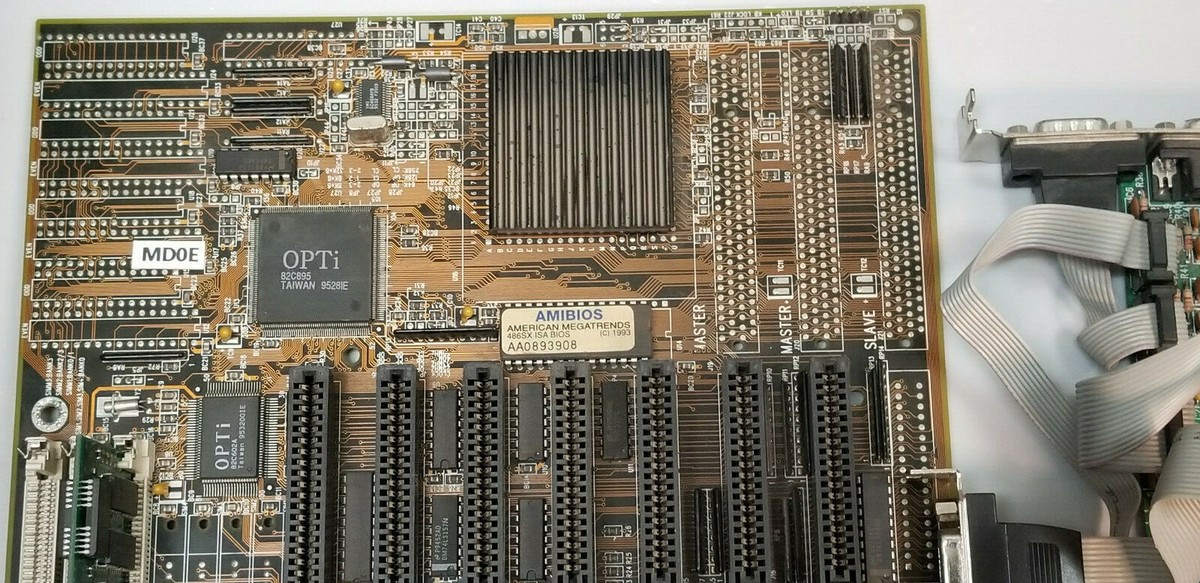 Opti Motherboard, Intel 80486 SX2 50MHz CPU & 32MB RAM DOS Retro