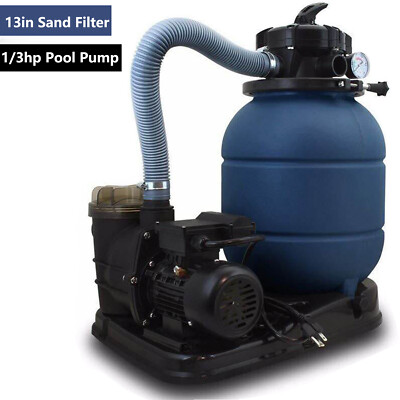 2400GPH 13'' Sand Filter Above Ground 1/3HP Swimming Pool Pump intex compatible