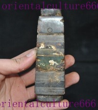 4,8" Cina cultura Liangzhu vecchia giada intagliata fengshui sacrificio giada cong yucong