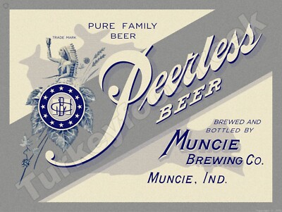 Peerless Beer Label 18'' x 24'' Metal Sign