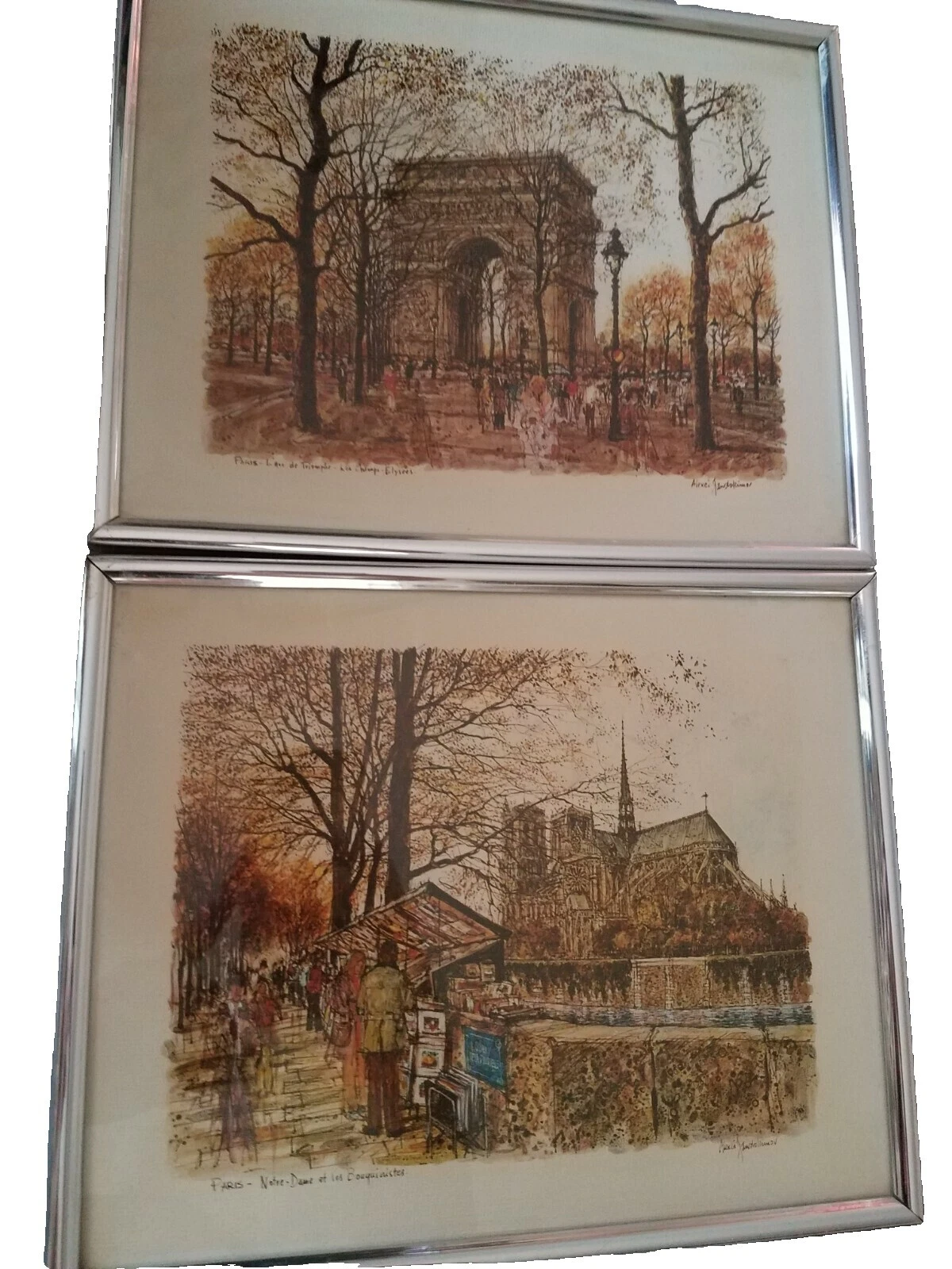 Paris enmarcado litografías Decoración para el Hogar