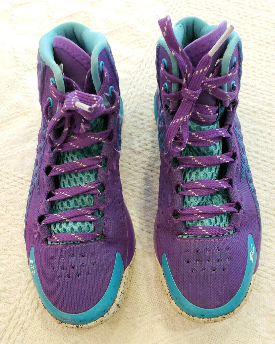 Under Armour Curry One Purple Boys Basketball Shoes Sneakers 5.5 1259010 419