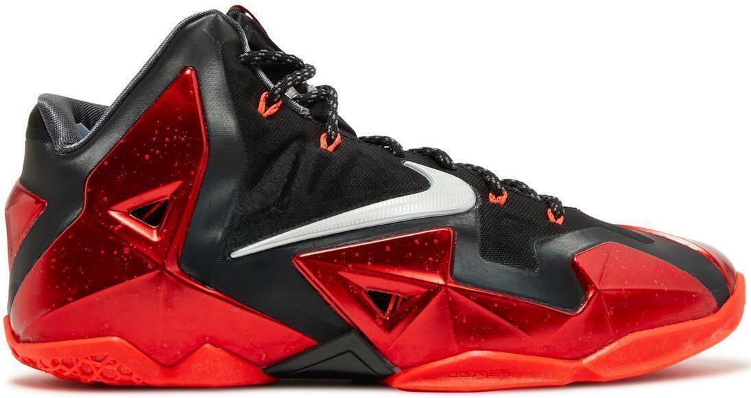 yyyyyNike LeBron 11 赤/黒 新品タグ付き Nike LeBron 11 University White Red Black Graffiti Men's