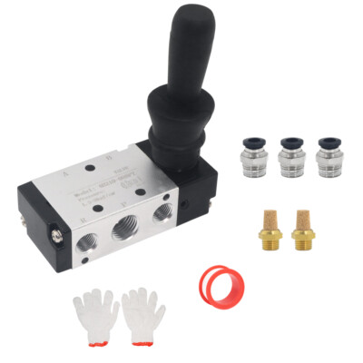 3R210-08 3 Ways 2 Position 1/4'' Hand Lever Control Pneumatic Air Valve