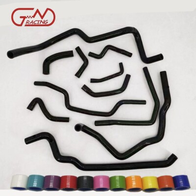 JN-RACING Fit Vespa GT200 GT300 Silicone Radiator Heater Hose Kit 11PCS Black