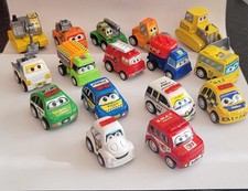 Mini Car Model Toy Pull Back Toys Work Trucks Vehicle Police Truck Kids, 16 Cars