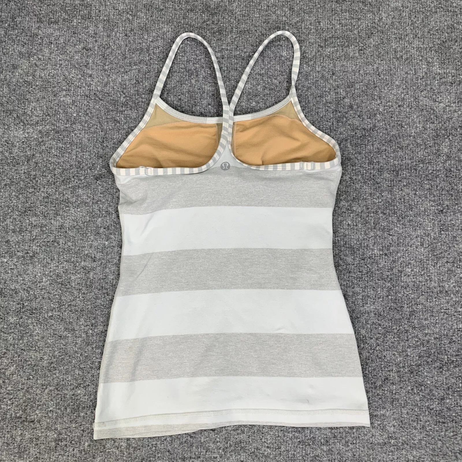 lululemon power y bold stripe shelf bra athletic tank-top