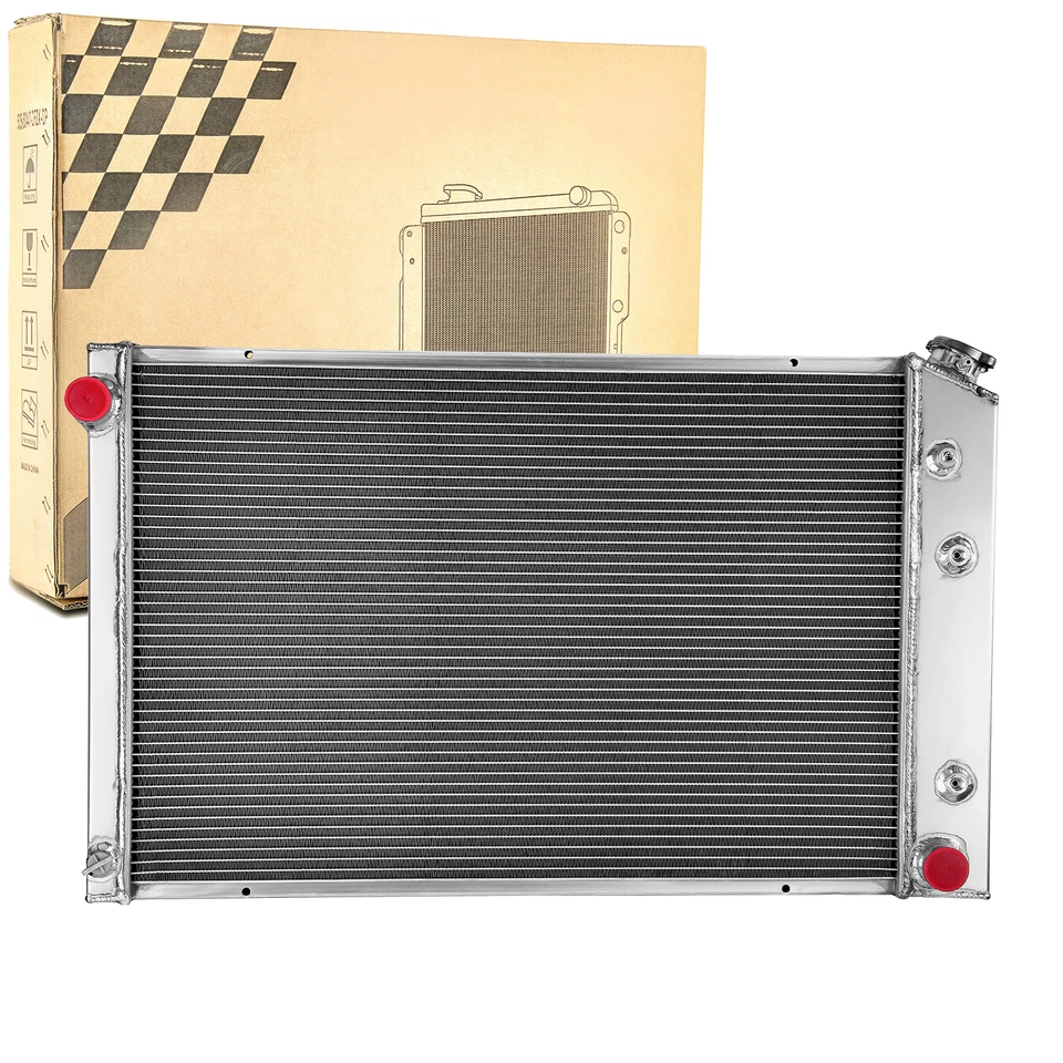 CC716 4 Row Aluminum Radiator For 1973-1991 Chevy C/K C10 C20 C30 K20 K10 Pickup Foto 2 de 4
