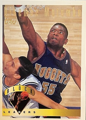 1995-96 Topps Block Leaders DIKEMBE MUTOMBO Denver Nuggets
