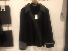 CARELL THOMAS Damen Oberteil-Shirt mit Kragen, Gr. 42, schwarz, NEU
