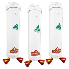 Chicken / Poultry Drinker- Feeder  Waterer Sets Available / 3 Drinkers, 6 Cups