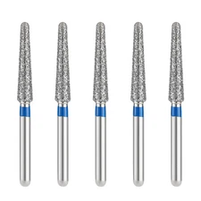 JMU Dental Diamond Burs Medium Grit Round End Taper FG Burs 856L-020M 5pcs