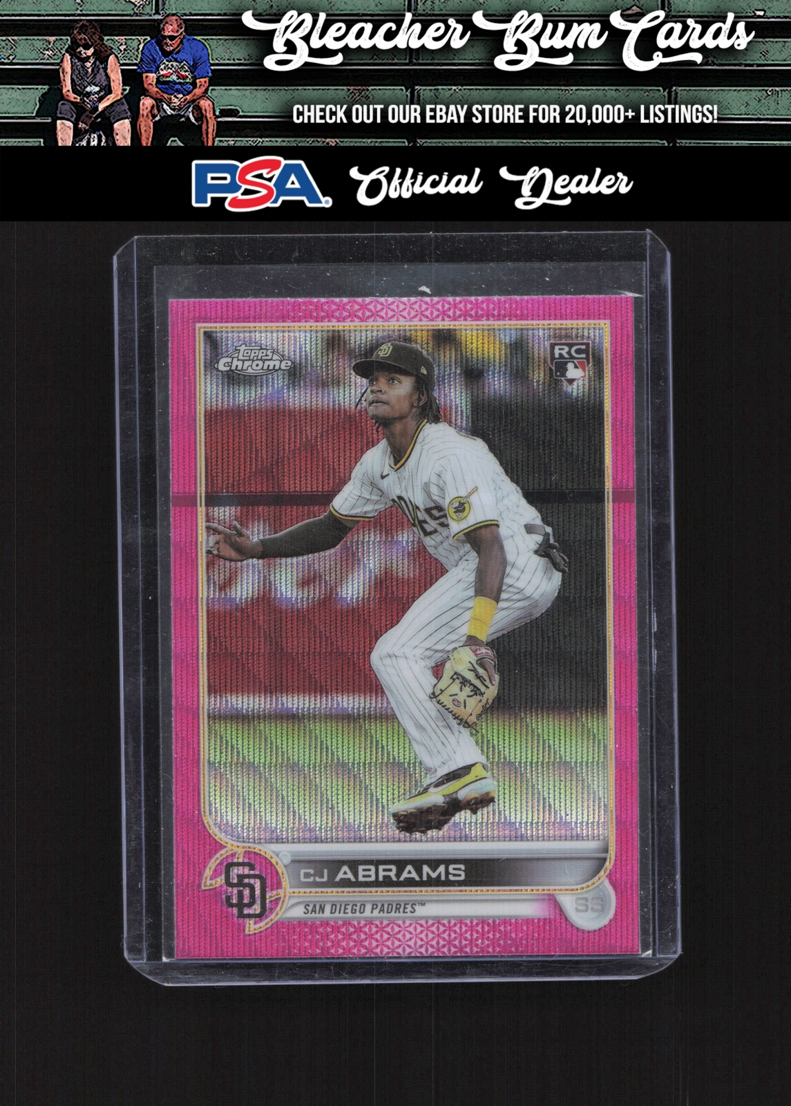 2022 Topps Chrome Update USC3 CJ Abrams Pink Wave Refractor Rookie
