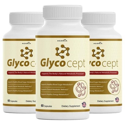 (3 Pack) Glycocept Advanced Blood Health Support Supplement ,GlycoCept Capsules