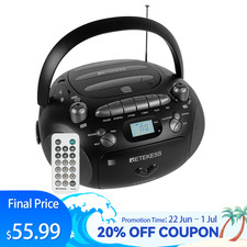CD Player Boombox TR630 Cassette Player Portable AM FM Radio Stereo For Gift