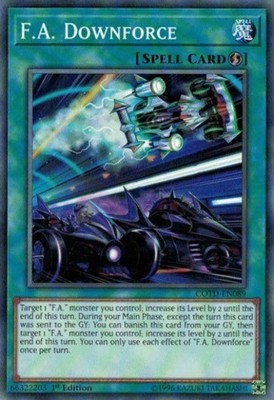 F.A. Downforce - COTD-EN089 - Common - 1st Edition - Lightly Played