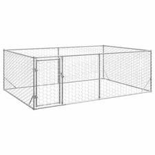 Outdoor Dog Kennel Galvanized Galvanized Steel Large Durable