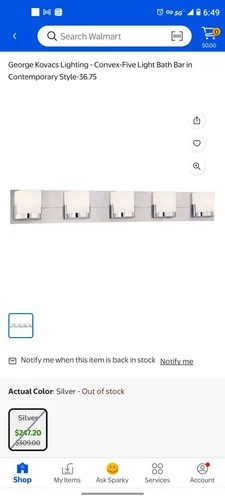 George Kovacs P5955-077, Convex, 5 Light Bath Fixture, Brushed Aluminum - Picture 1 of 4