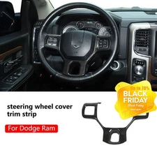 Carbon fiber steering wheel cover trim strip for 2011-2017 Dodge RAM 1500 2500