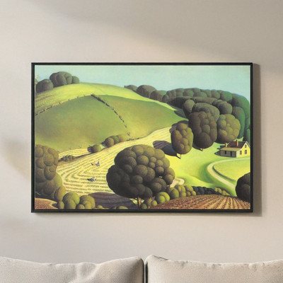 Grant Wood Young Corn Canvas Print - Vintage Poster Wall Art