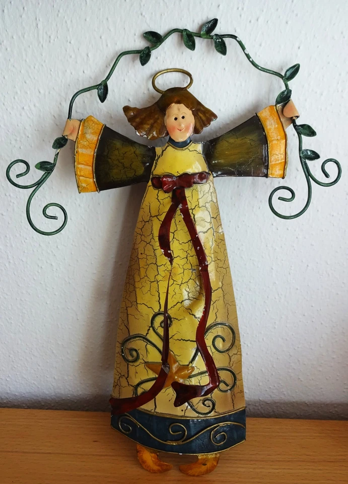 Engel Blech nostalgisch Weihnachtsdeko  27 cm Rarität