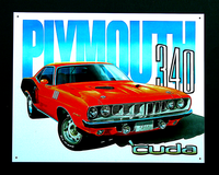 Plymouth Barracuda Schild 30 X 40 Cm Groß Usa Poster Us-Car 70Er Muscle-Car *897
