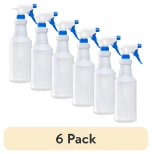 (6 pack) Great Value All Purpose Plastic Spray Bottle, 32 oz.