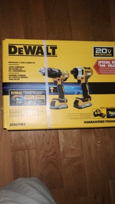 DEWALT 20V MAX POWERSTACK 2-Tool ComboKit with 2 Batteries, Charger, Bag
