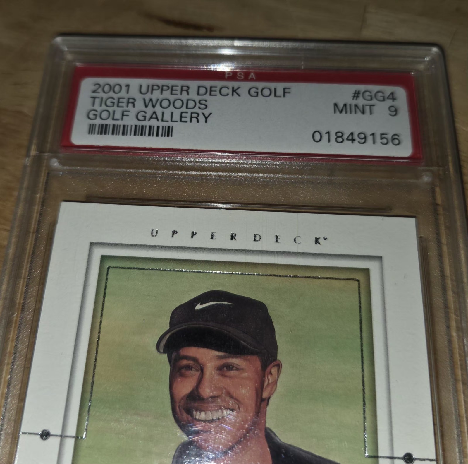 Tiger Woods 2001 Upper Deck Golf Gallery PSA 9 #01849156 Card #GG4 view 2
