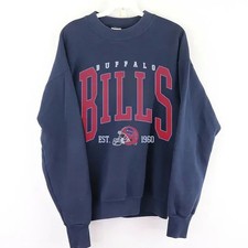 NFL Buffalo Bills football classic navy crewneck sweatshirt QT6313