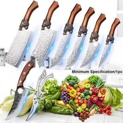 8PCS Professional Chef Knife Set Stainless Steel Kitchen Meat Vegetable Chopper