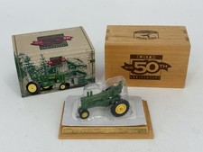 Ertl John Deere Model A Tractor with Farmer Diecast Includes Wooden Display